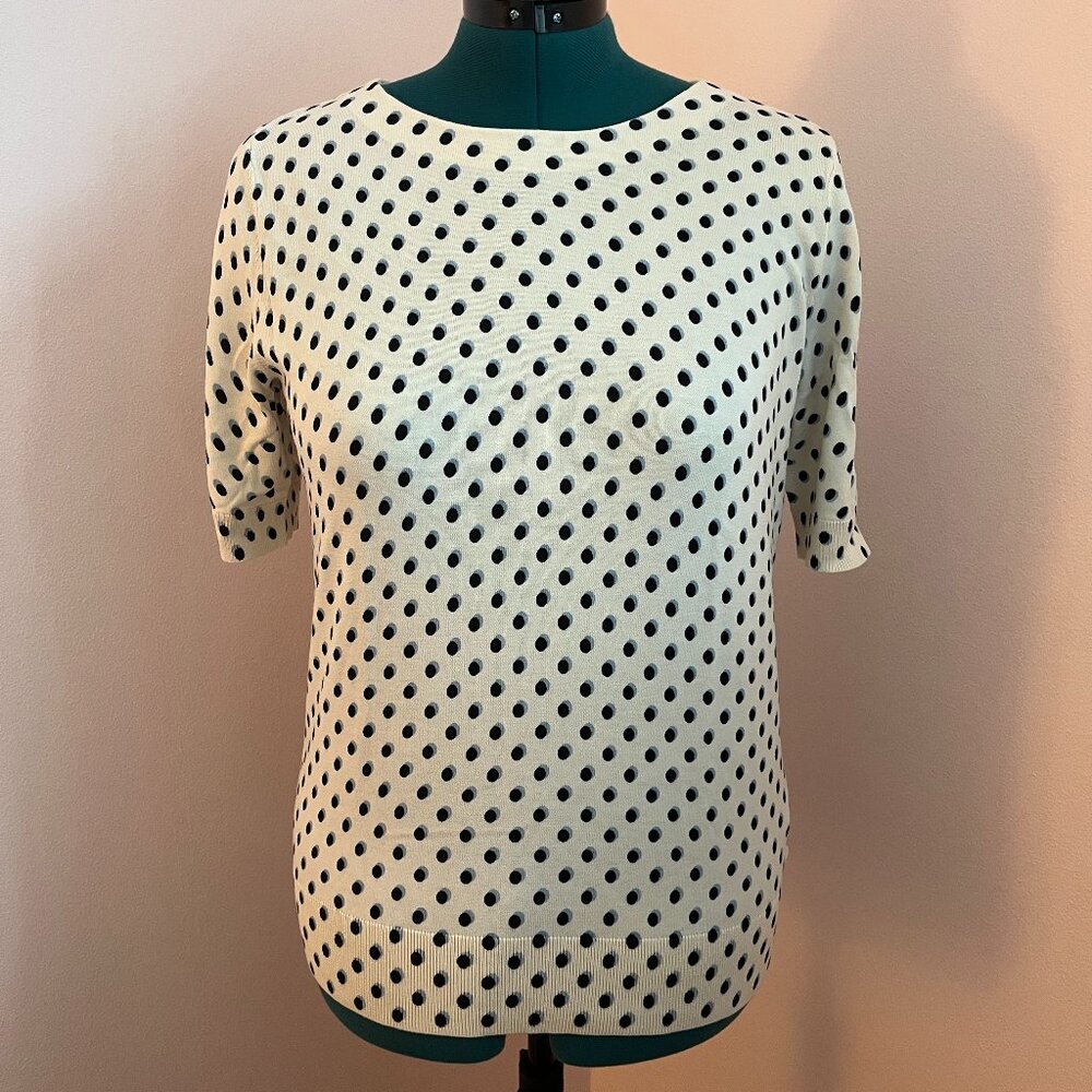 NWT Talbots Shortsleeve Print Sweater